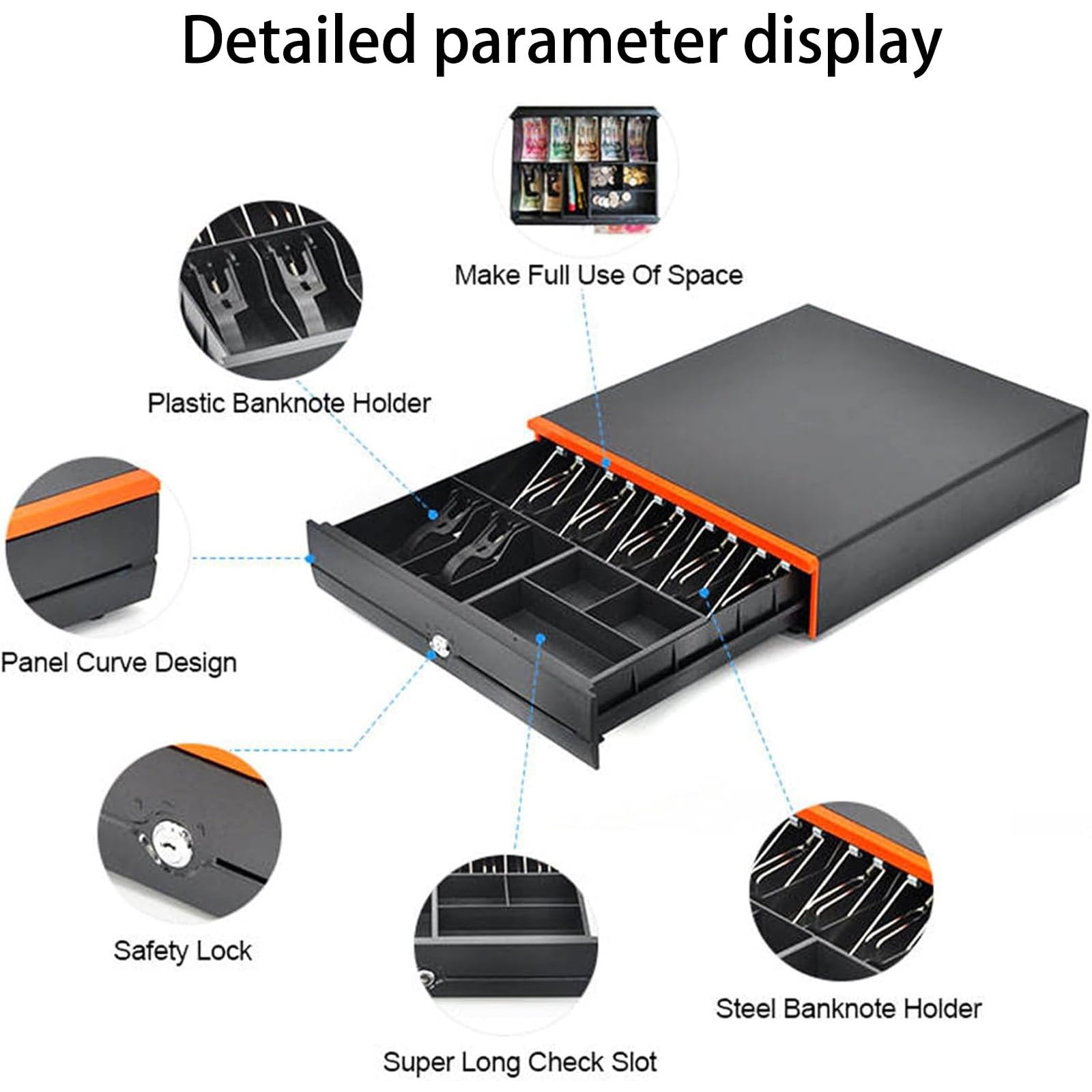 Terminale POS Professionale 15,6", PC Touchscreen Capacitivo,CPU i5, 8 GB, 128 GB, Senza Software, con cassetto portadenaro,Stampante 58 mm, per Commercio e supermercati A