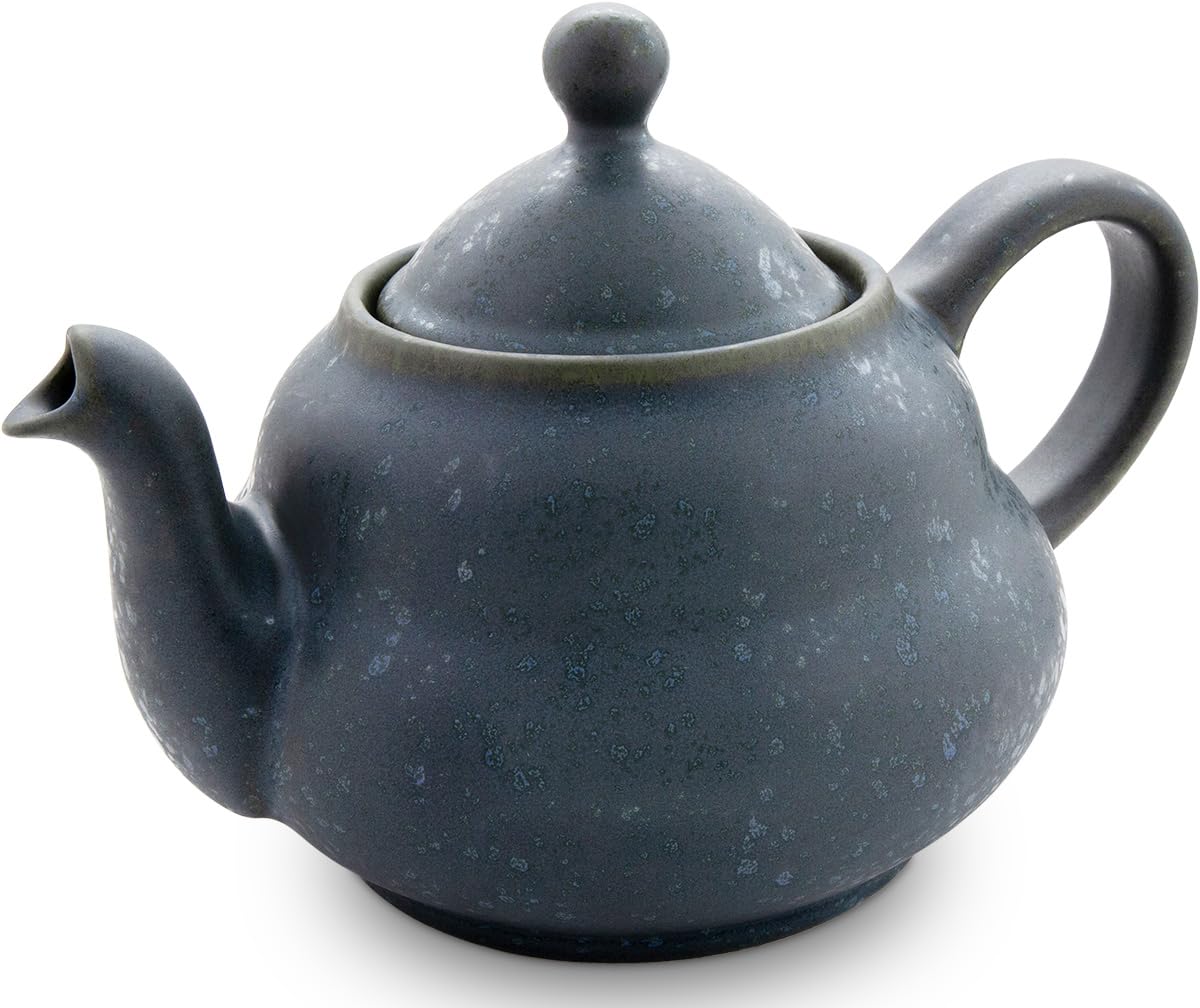 Théière Tisanière en céramique Bunzlauer 1,5 l avec finitions artisanales et col de cygne ZIELON