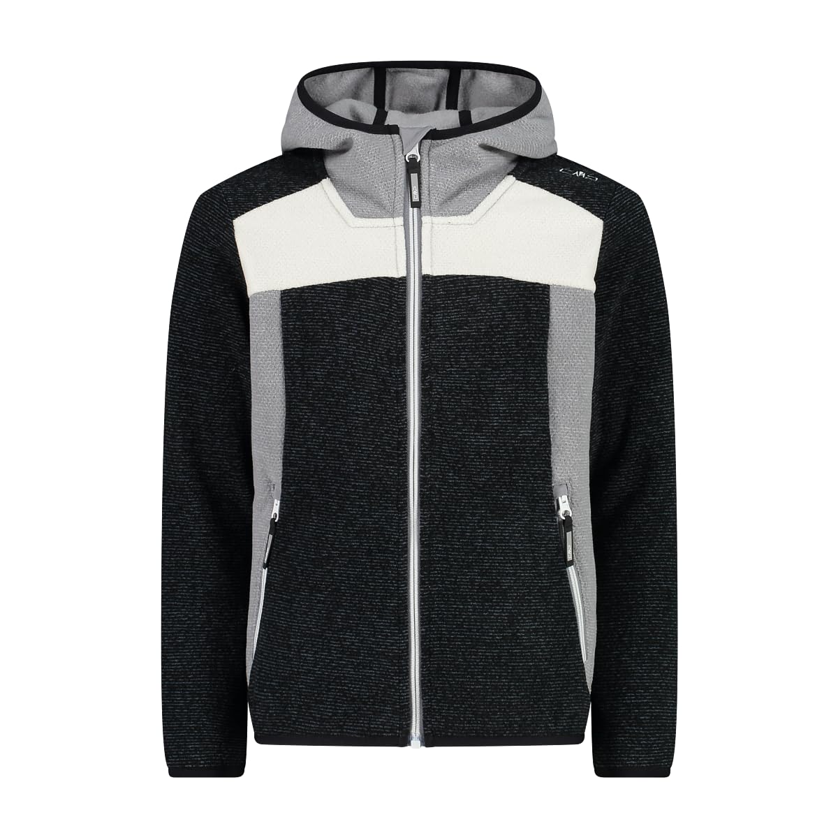 CMP Girls' Knitted Tech Fleece Jacket with Fixed Hood Unisex – Children and Teenagers