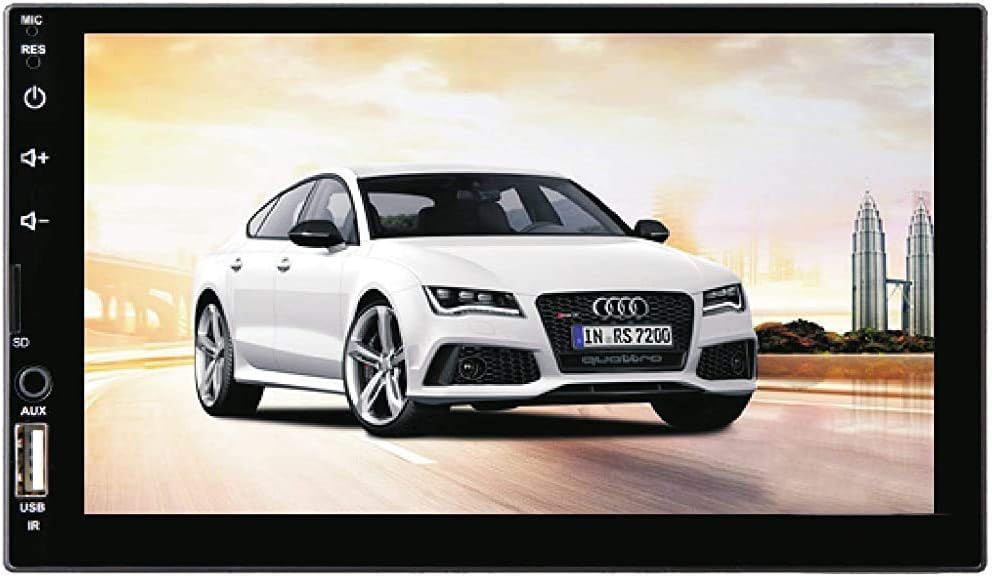 Adeptt ADTW-D002 and Double Din Car Stereo with Full Capacitive Touch (Black)