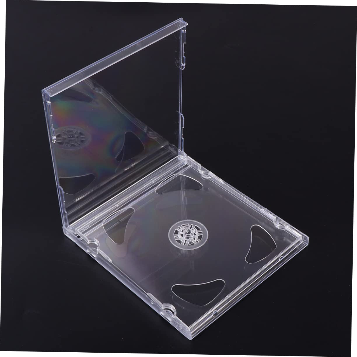 Ciieeo 10PCS Transparent CD Storage Boxes Portable Dvd Cases for Home Holds Discs Each for Media Video Storage for Wedding Videos DIY Projects