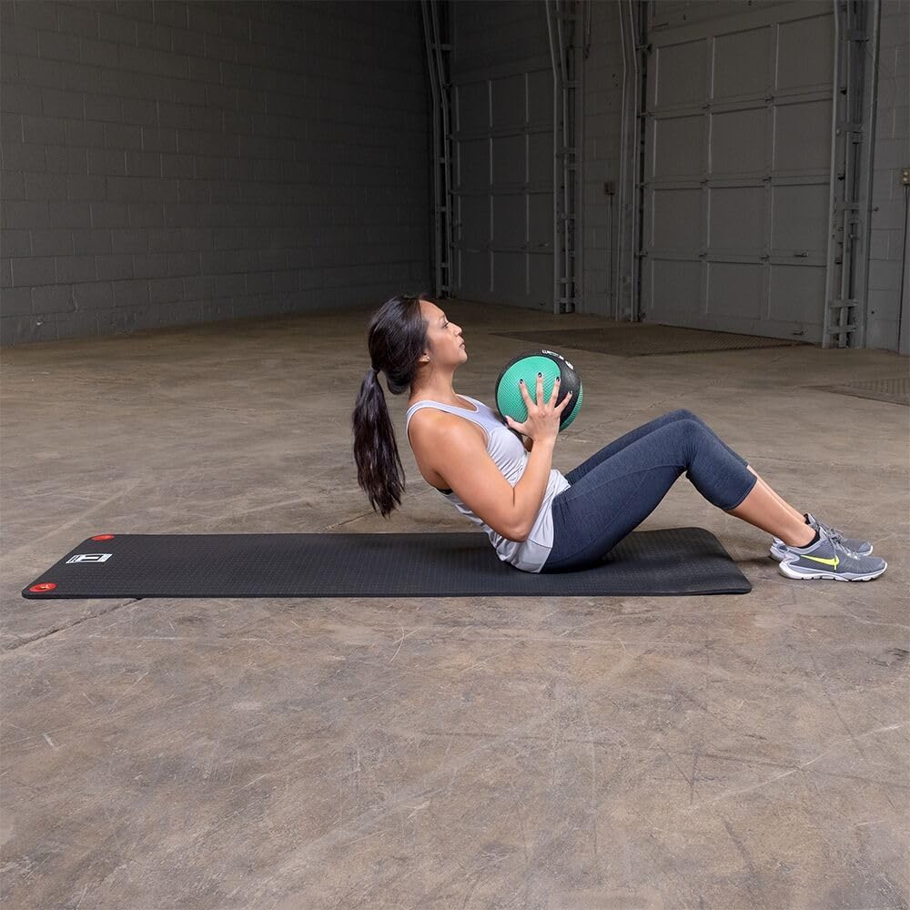 Body-Solid Rubber Medicine Ball - Superior Grip, Textured Surface, Adjustable Air Pressure Fitness Balls - Ideal for Cardio and Core Exercise in Home & Gym Workouts
