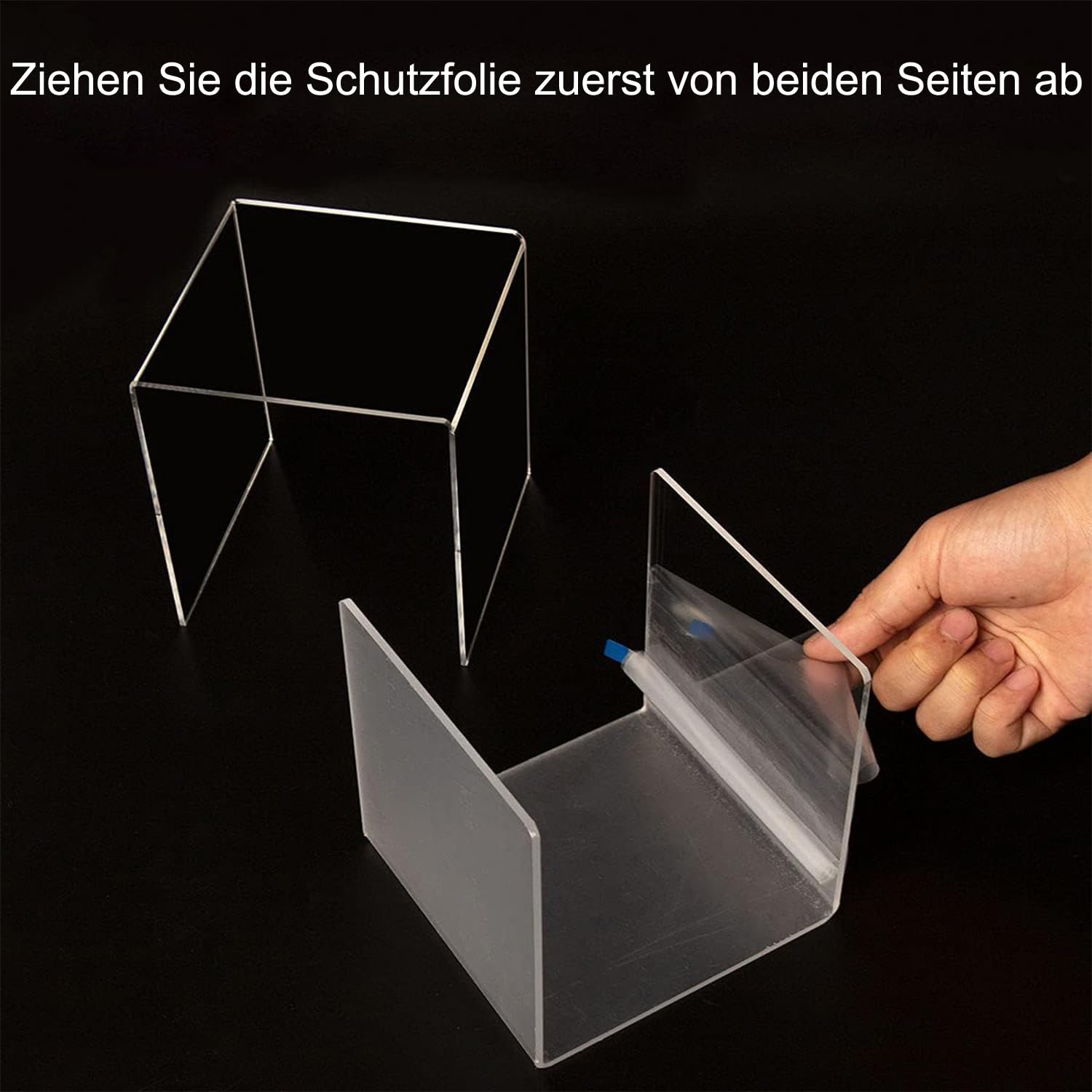 Rarapop 6 Stück transparente Acryl-Displayständer - Vielseitige Halter für Cupcakes, Figuren & Sammlerstücke - stabile Produktständer für Schmuck, Parfüm und Dekoration (SetB)