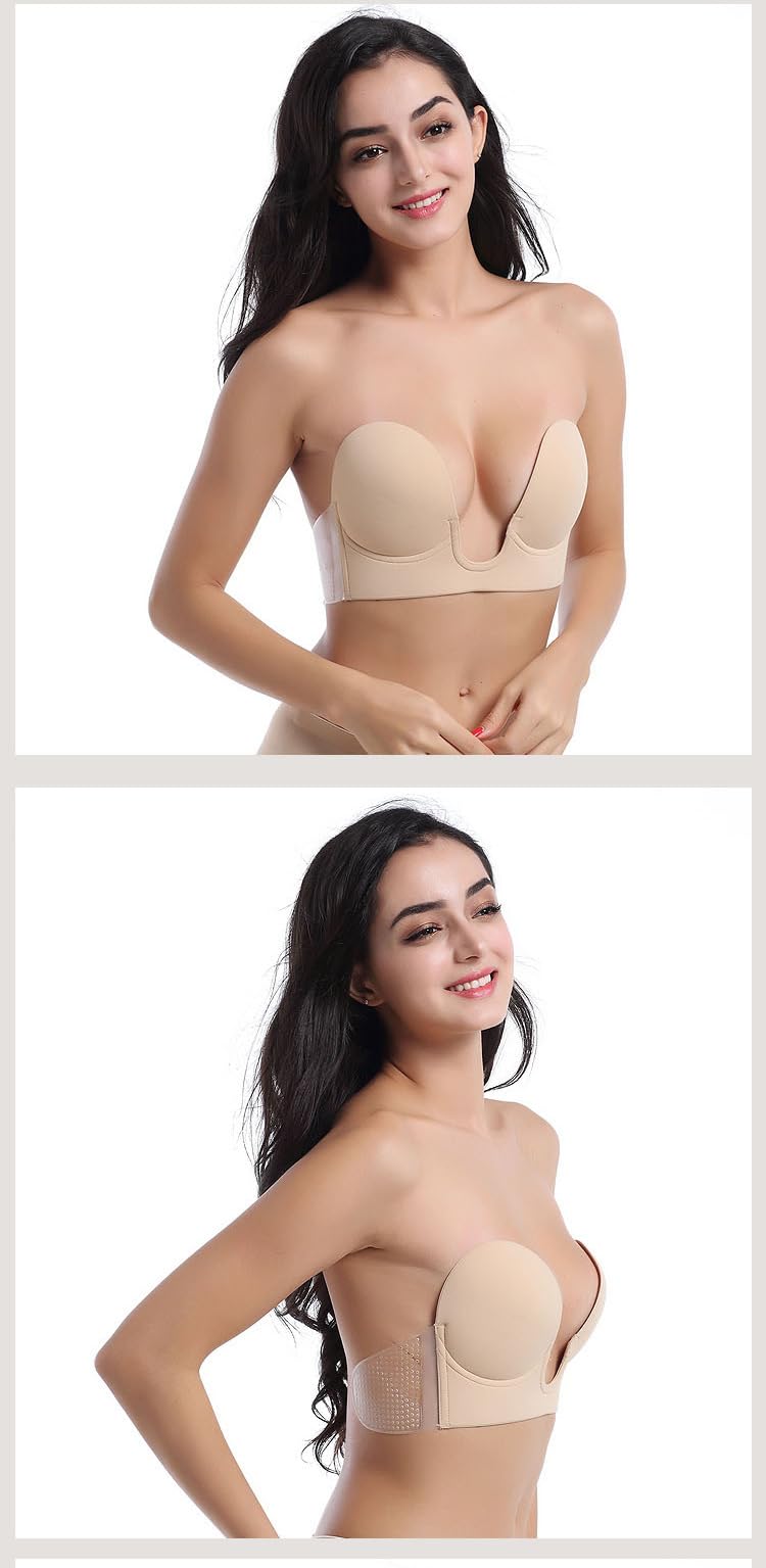 Reggiseno invisibile spingere su copricapezzoli senza spalline traspirante confortevole alta viscosa autoadesivo copricapezzoli riutilizzabile reggiseno copricapezzoli Durevole/Black/C
