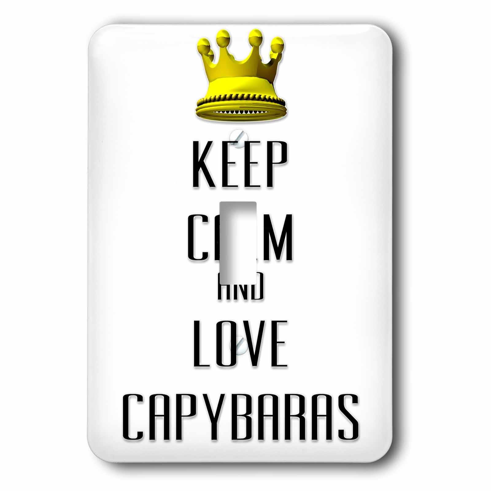 Interruptor de pared de botón decorativo con diseño Keep Calm Capybaras