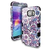 Samsung Galaxy Note 5 Case, Kaleidio [Mybat TUFF] Impact Protective Dual Layer Hybrid Cover [Includes a Overbrawn Prying Tool] [Blue & Purple Paisley]