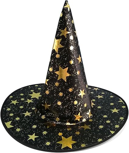 Miniatura 3 de Sombrero de bruja de Halloween para niños, sombrero de mago de estrella, decoración de disfraz de cosplay, suministros de fiesta de Halloween