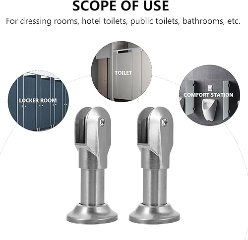 Miniatura 8 de STOBAZA 8 piezas de soporte de partición pies de baño de división de pie baño inoxidable soporte de baño piezas de baño baño baño aleación soporte