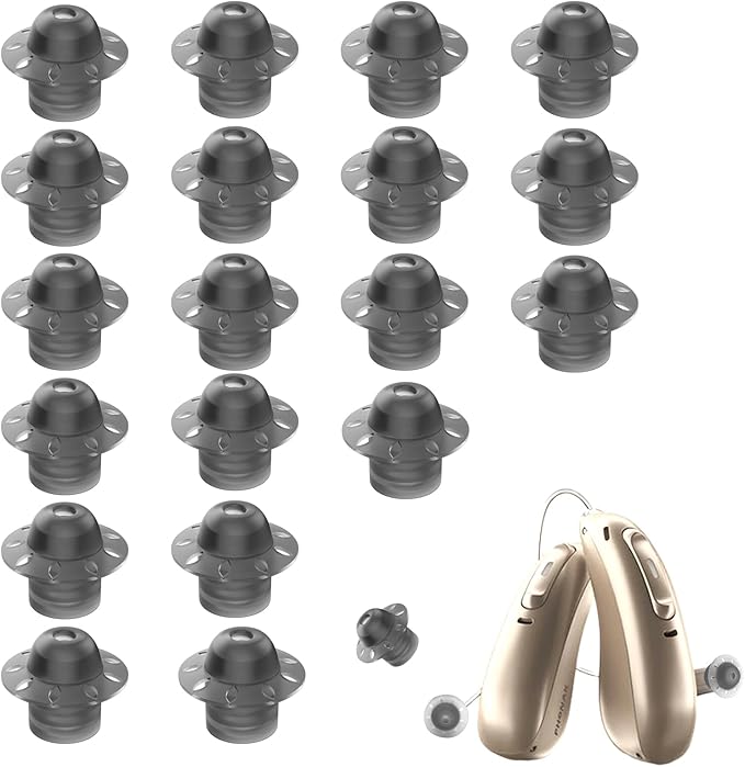 6mm Hearing Aid Domes, 20Pcs Open Domes Hearings Aid Earplugs Set
