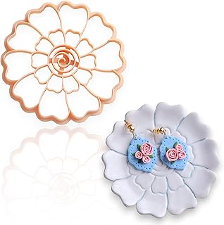 GOTO CLAY TOOLS Trinket Dish Cutter for Polymer Clay, Flower Trinket Dish Cutter, 4 inch Length, Embossed Polymer Clay Cutters, Sharp Edge
