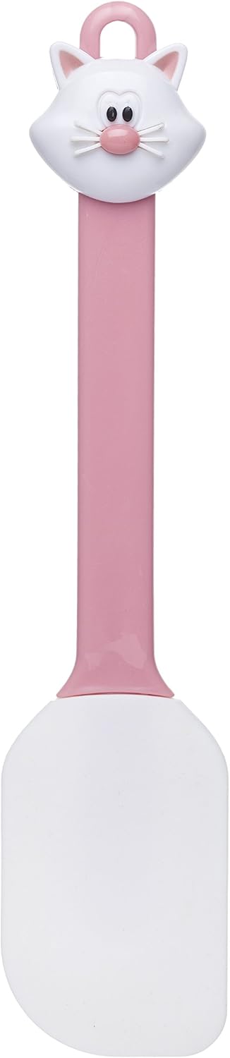 MSC International 12512 Joie Meow Cat-Shape Spatula, Non-Stick Silicone Blade, BPA Free, Pink image 2