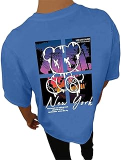 Camisetas gráficas de verano para hombre, camiseta holgada de manga corta 2025, ajuste holgado, casual, cuello redondo, lindas camisetas para salir, camisetas para hombre, color azul marino