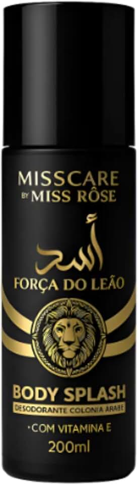 Body Splash Força do Leão – Colônia Desodorante Corporal Masculina 200ml, Fragrância Intensa e Refrescante, Toque Amadeirado e Marcante