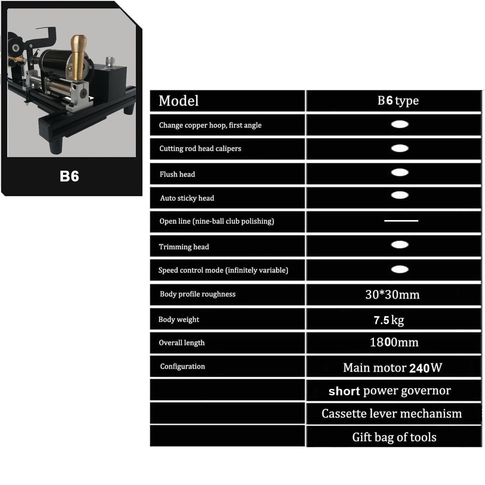 Kit de réparation de queues de Billard, Outil de réparation de Pointes de Queue de Billard, Machine de réparation pour Table de Billard, prêt à l'emploi après Un Seul Polissage, Haute précis