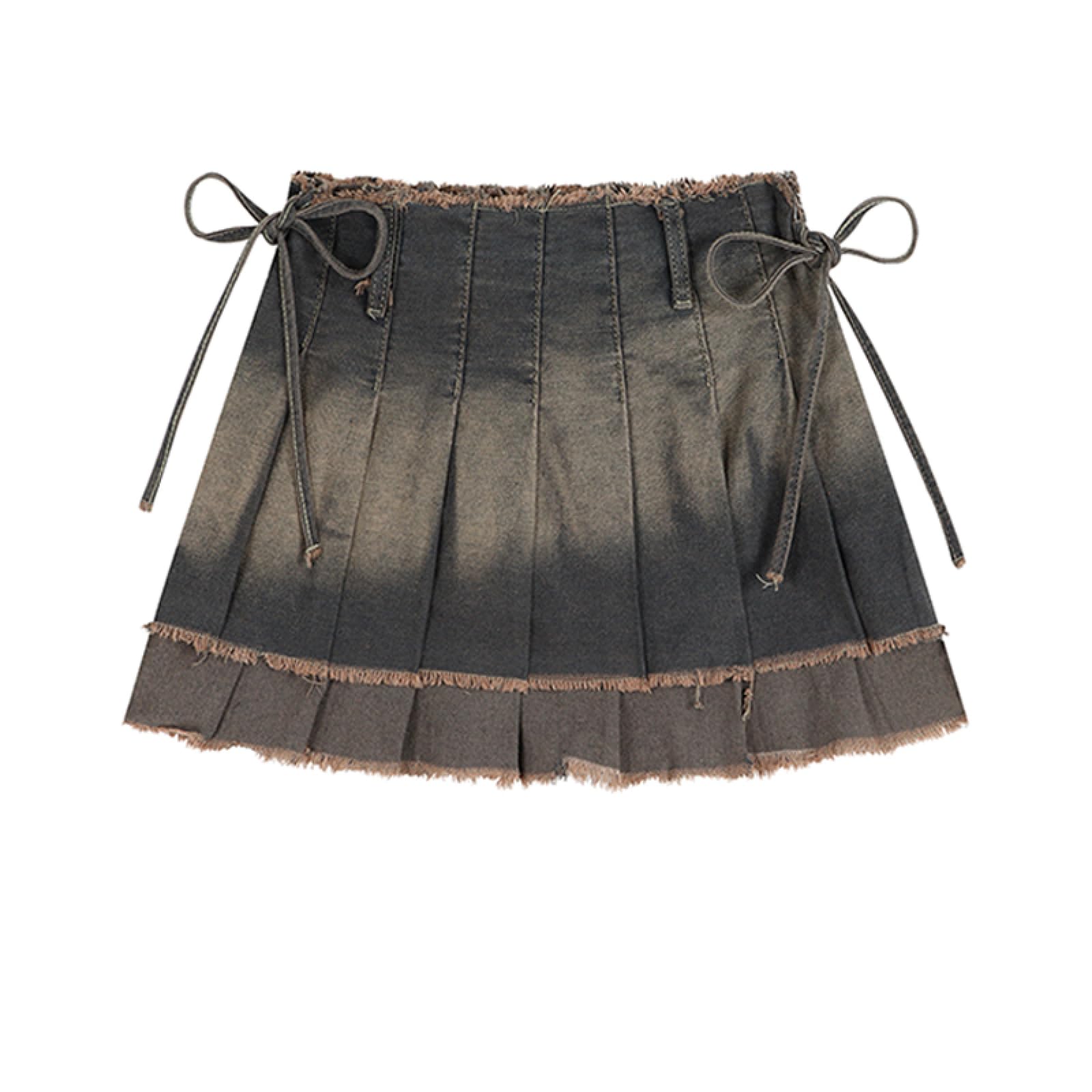 Falda Vaquera Corta De Mujer - Minifalda Plisada De Encaje De Retazos para Mujer, Línea A, Moda De Estilo Coreano, Vintage, Elegante, para Verano Y Otoño, Ropa De Calle