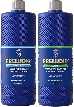 Labocosmetica Preludio Duo Alkaline and Acidic Automotive Presoak | Rinseless and Waterless Washing, Exterior Surface Prep | Paint, PPF, Glass and Plastic | 1 Liters