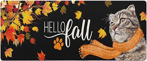 Thanksgiving Black Bath Mat for Tub,Non Slip Bathroom Floor Runner Rug Quick Dry & Absorbent Diatomaceous Earth Shower Sink Bedroom Kitchen Washable