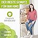 BOMI TÜV GS Siegel Türschutzgitter Merle | Zum Klemmen | 90° Stop | Schließt automatisch | Tuerschutzgitter weiß Metall Selbstschließend | Treppengitter zum Klemmen für Baby | Breite: 95-103 cm