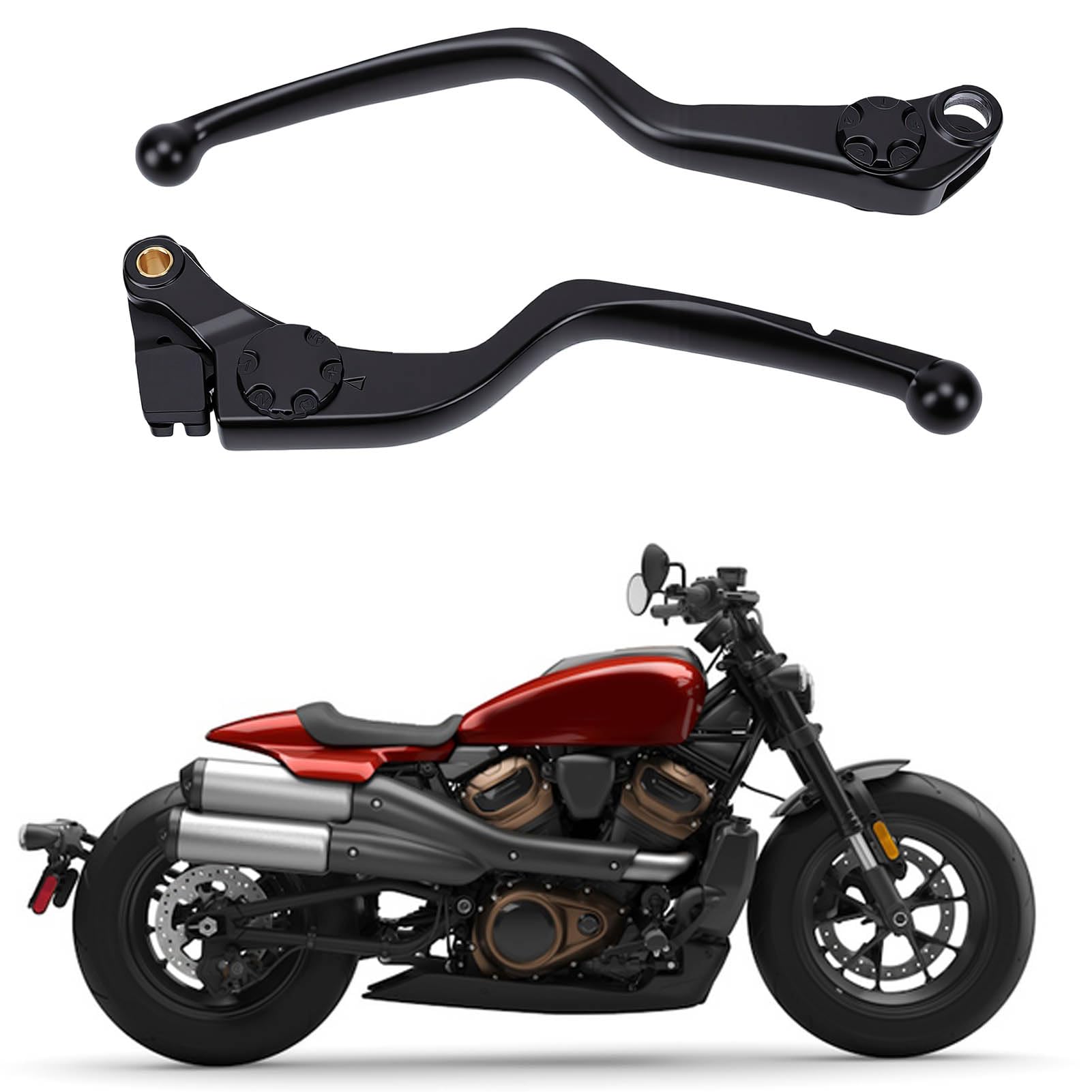 Luocute Zestaw Dźwigni Sprzęgła Hamulca Motocyklowego, Aluminium Anodowane Ergonomiczna Bezpośrednia Wymiana z OEM 41600130 41600131 36700230 36700231 dla RA1250 RA1250S 2021-2024 RH975
