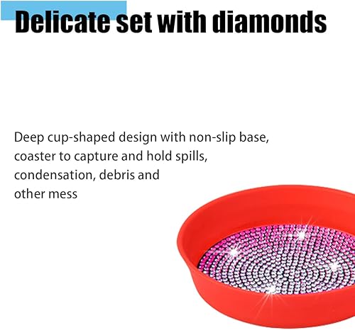 Miniatura 4 de zipelo - Posavasos de automóvil con brillantes, 2 unidades, universales, antideslizantes, portavasos insertables, accesorios para interior de