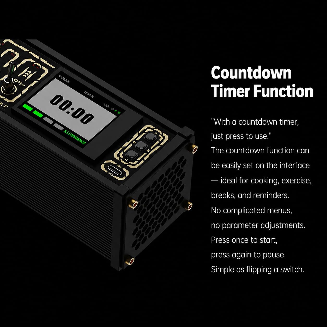 8-portowa stacja dokująca USB, 72 W USB Power Hub, 4 niezależne przełączniki dźwigniowe, wyświetlacz IPS 2,4", inteligentny kontroler zarządzania energią do urządzeń stacjonarnych