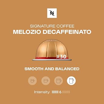 Nespresso Vertuo Coffee pods - 30 Melozio decaffeinated capsules (3 sleeves)