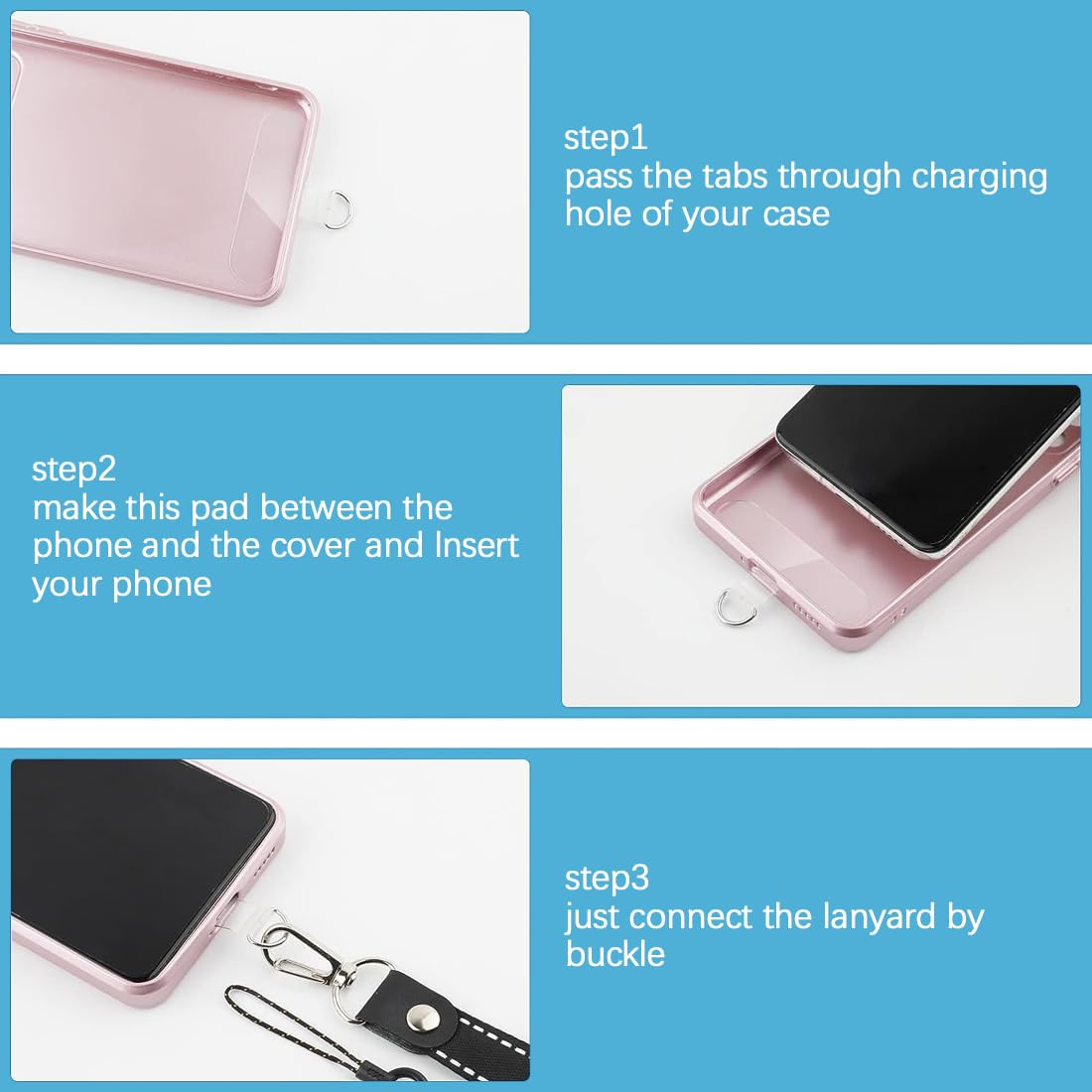 Adesivi Per Cordino Cellulare - 6 Pezzi Trasparenti, Universali Per Smartphone - Foto 6