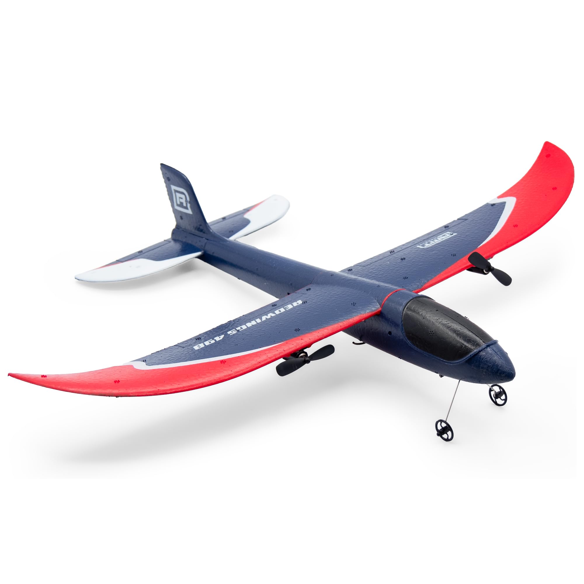 RC Airplane RMT Redwings 498 – wysokiej jakości model RTF z 2 silnikami, konstrukcja EPP, czas lotu 25 minut i sterowanie 2,4 GHz, idealny dla początkujących i dzieci