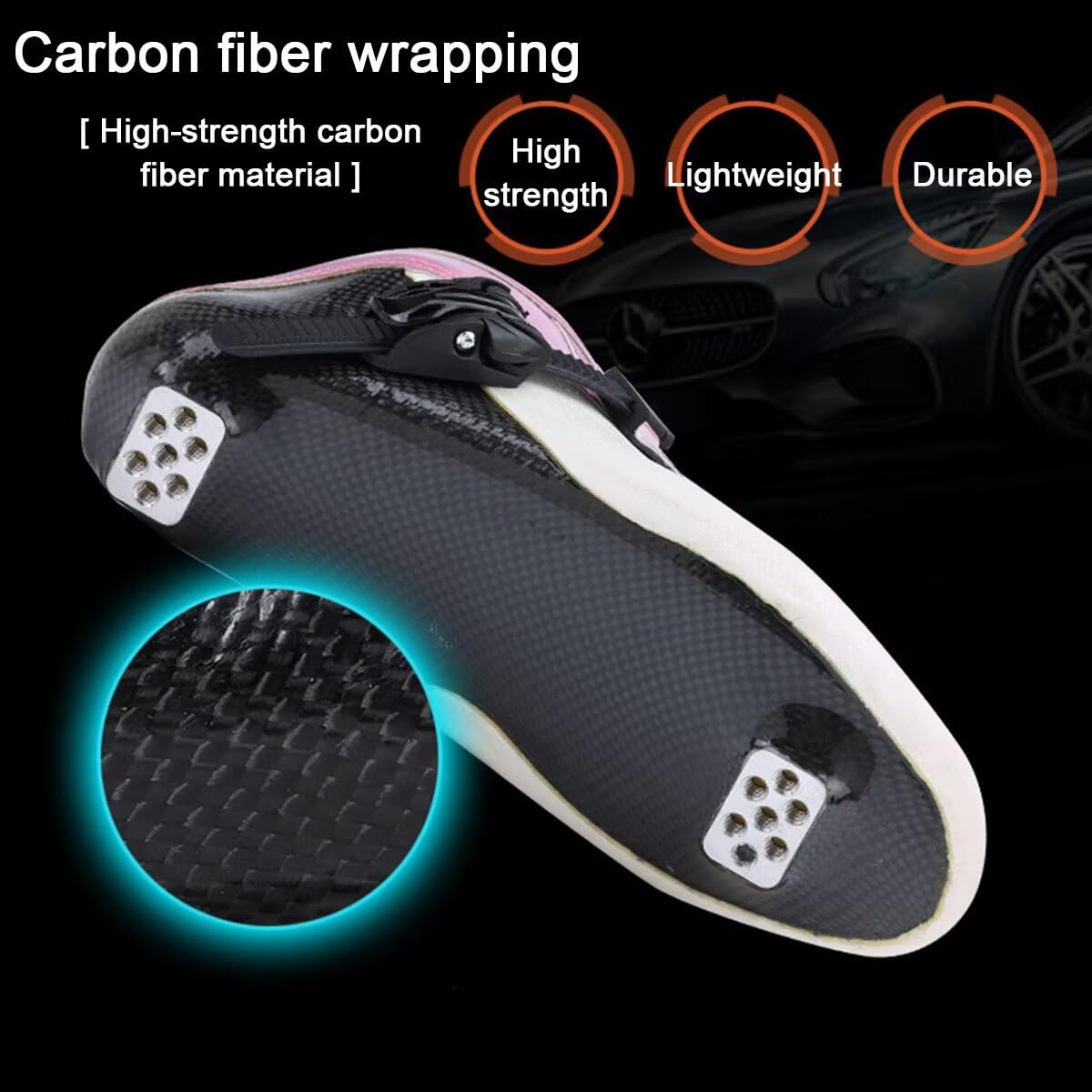 Pattini da velocità in fibra di carbonio blu 3x110mm per uomo donna, pattini da corsa in linea professionali, ruote in PU con cuscinetti ABEC-9 per strada all'aperto e maratona
