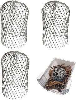 Lainrrew 3 Pcs Gutter Guard 3 Inch Flexible Aluminum Filter Strainer Rain Gutters Strainer Downspout Guard Protection Net Cover Stop Blockage from Leaves & Debris (Style 1)