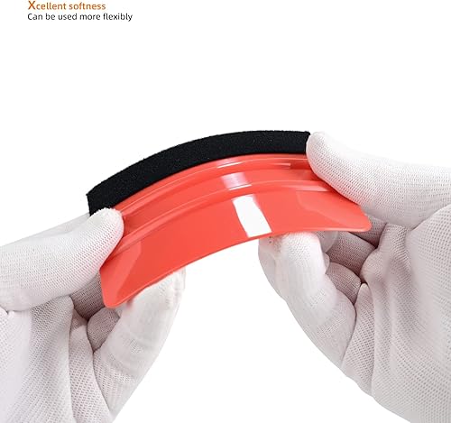 Miniatura 6 de EHDIS 10 espátulas de vinilo con borde de fieltro de 4 pulgadas, raspador de vinilo para automóvil, herramienta de tinte de ventana con borde de