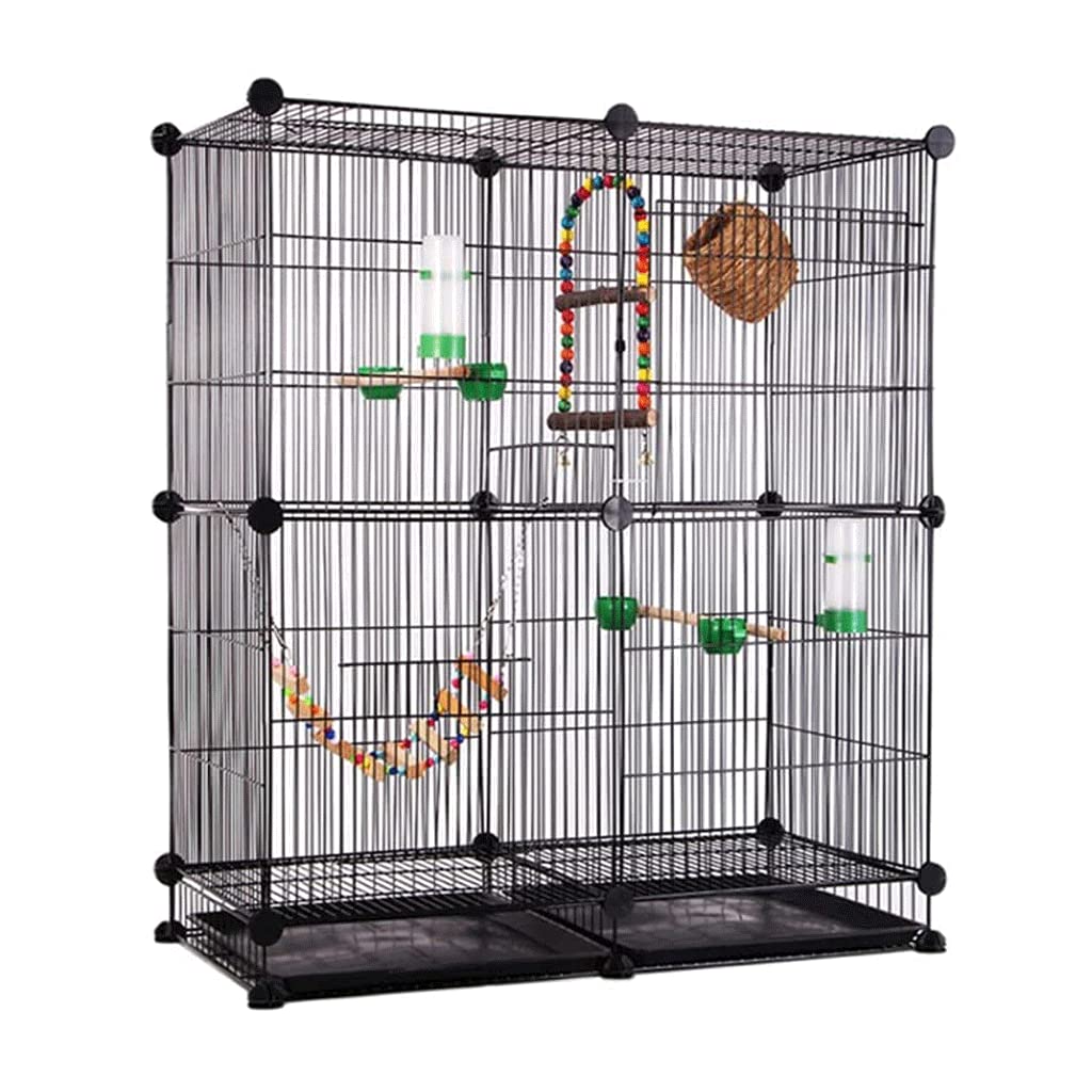 HTTGDGDH Large Bird Cages Metal Birdcage Creative Bird House Carrier Pet Products Flight Cage Parrot Birdhouse For Outdoor Balcony,C