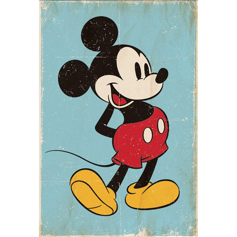 Disney Junior Pyramid International "Retro Mickey Mouse" Maxi Poster, Multi-Colour, 61 x 91.5 cm