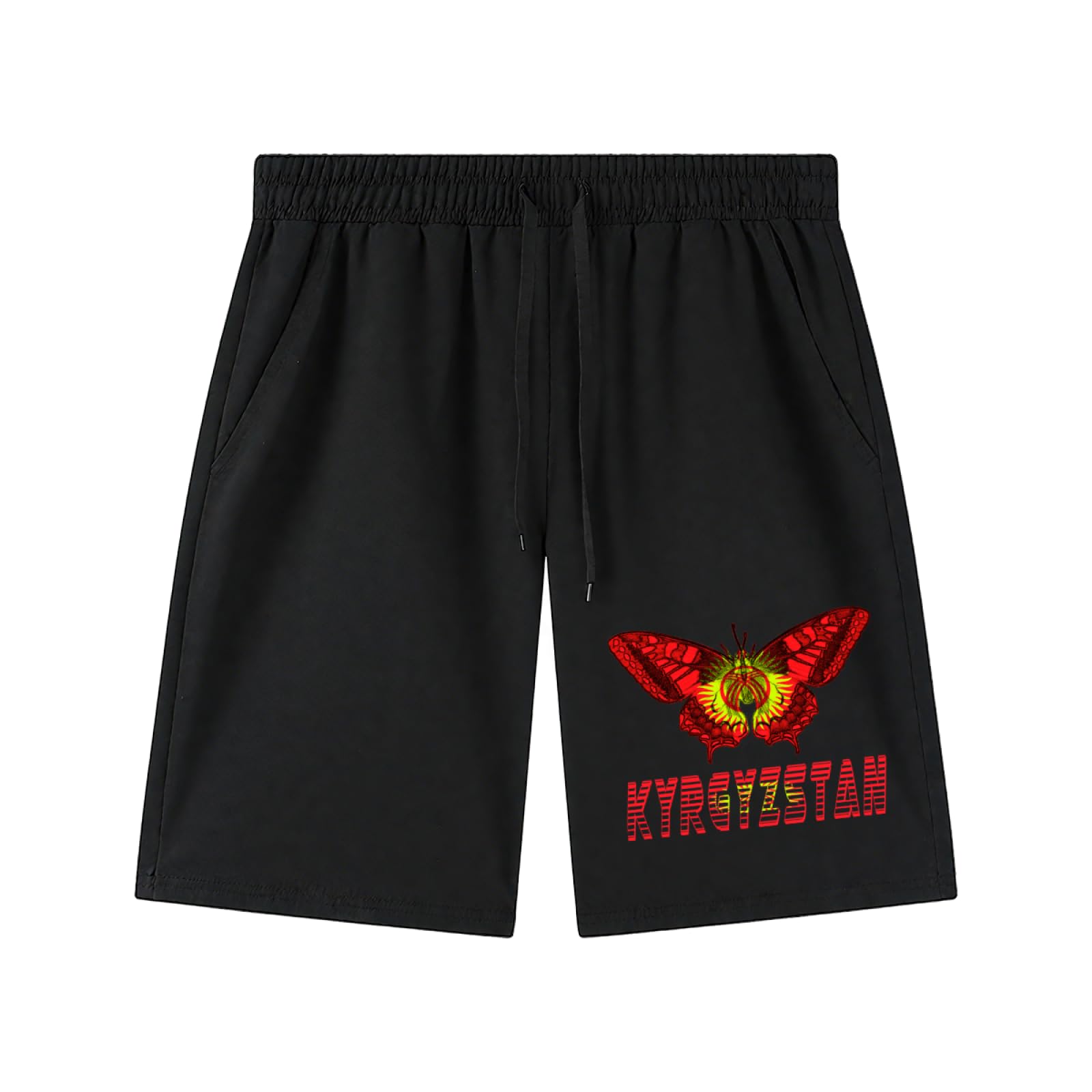 Papillon Kirghizistan Homme Short De Plage Etanche Pantalon De Loisir Vacances Surf Shorts
