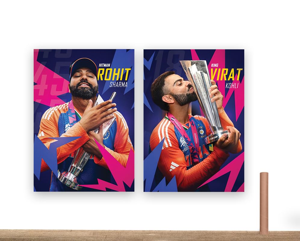 Live Mad Live Crazy (LMLC) Cricket Vertical Wall Paper Poster Pack - Set of 2, A4 Size, 9x12 inch Unframed Art Prints - Home, Bedroom, Living Room & Decor - Aesthetic, Matt Finish (B0D8KFPKT4) Amazon Price History, Amazon Price Tracker