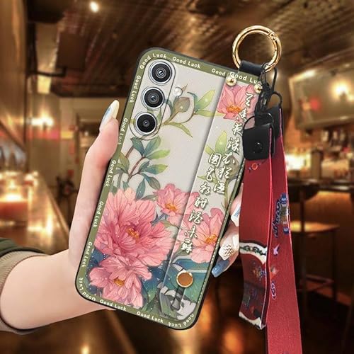 Phone Case Compatible with Samsung Galaxy S26, Soft case Back Cover Lanyard Protective Ring Wristband Shockproof For Mom Elderly