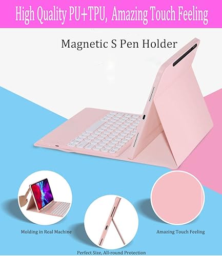 Miniatura 23 de Funda de teclado para Samsung Galaxy Tab S10+ Plus, S9 Plus, S9 FE+, S9+/S8 Plus, S8+/S7 Plus S7+ S7 FE de 12.4 pulgadas, funda de teclado Bluetooth
