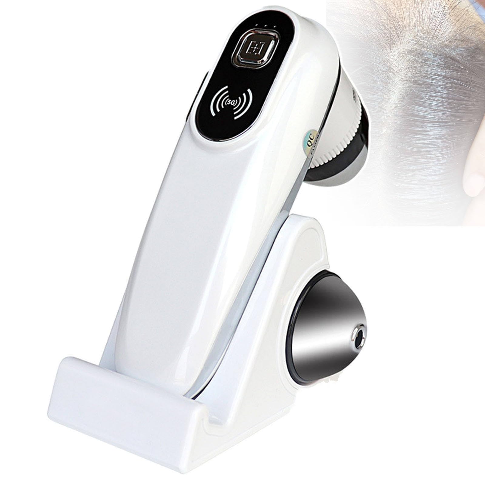 Analizador Capilar para Diagnóstico De Piel, Analizador De Humedad Facial 2 En 1 con Lente 50x/200x, Escáner De Piel Inalámbrico Recargable, para Peluquería Y Salón De Belleza