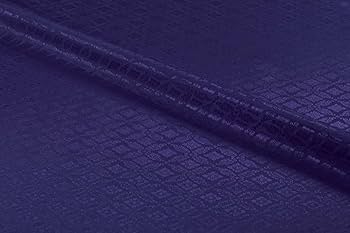 M417-1 新品 正絹 綸子生地 小紋 着尺反物 紺 菊 桔梗 花柄 M417-1 新品 正絹 綸子生地 小紋 着尺反物 紺 菊 桔梗 花柄 M417