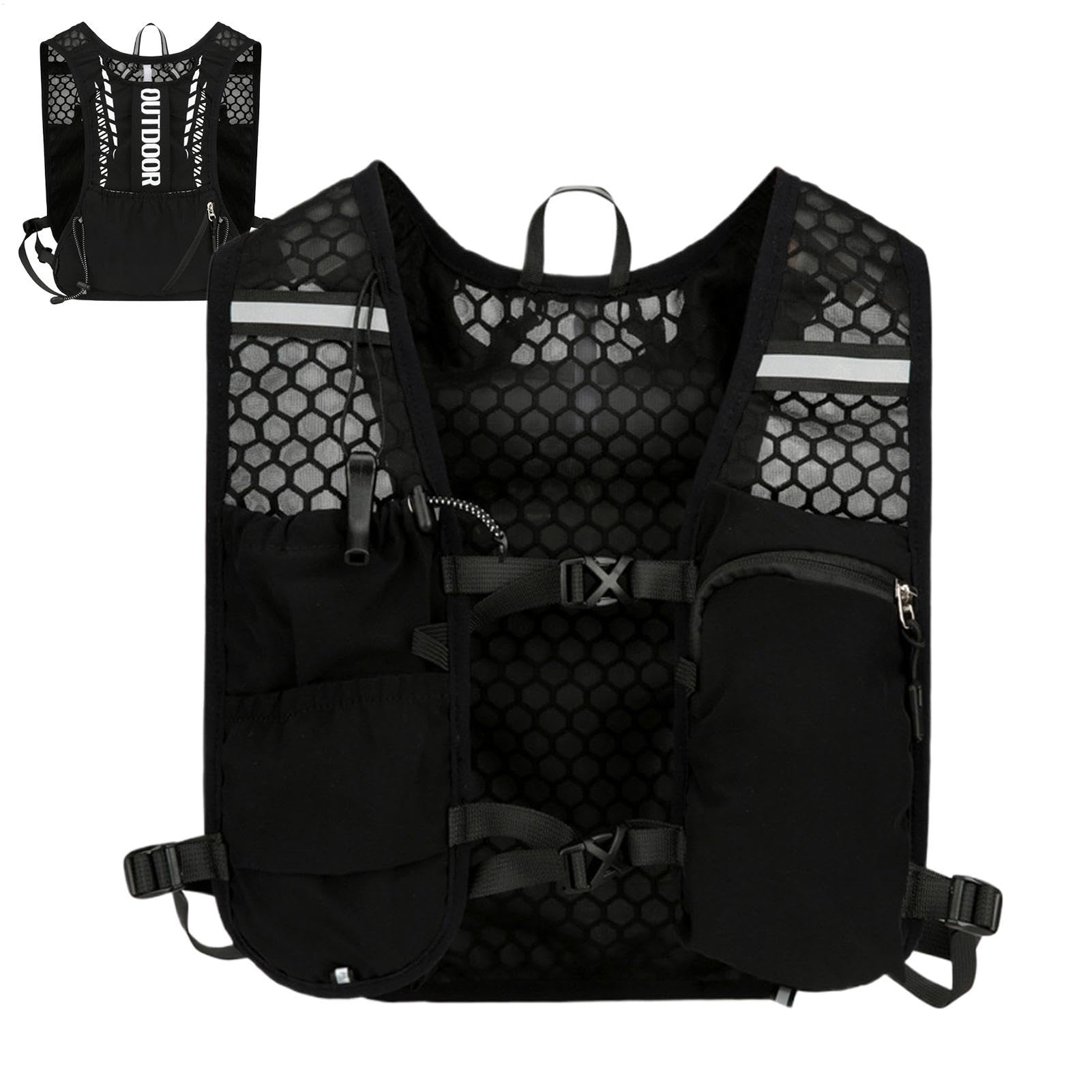 Gilet de course pour les femmes, gilet en cours d'exécution | Sac à eau du pack d'hydratation - Réflexion, réglable, équipement sportif pour l'entraînement au gymnase Jogging Randonnée à pied de la ra