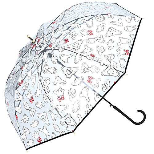 ワールドパーティー(Wpc.) ディズニー雨傘 長傘 オフホワイト 白 58cm レディース ミッキー&ミニー ビニール傘 DSV02-08
