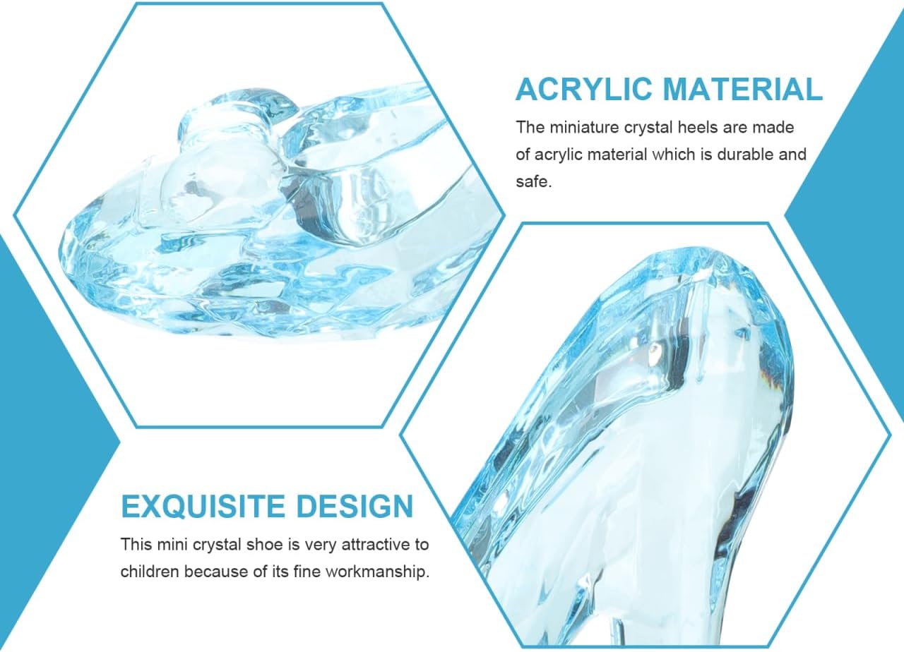 Miniature Princess High Heels Doll Shoe Ornament 3.93X2.95X1.57In Decorative Desktop Decor Toy for Kids Birthday Party and DIY Doll Accessories - Image 4