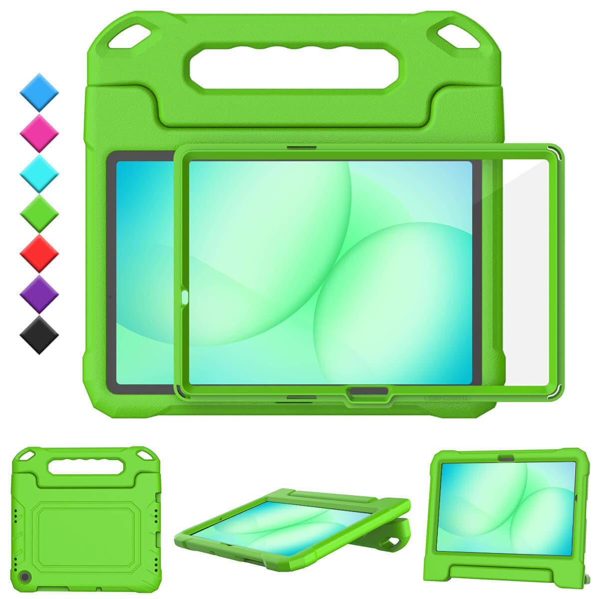 TOEVEK Kids Case for Samsung Galaxy Tab A11 Plus 2025 / A9 Plus 2023 11" Tablet, Built-in Screen Protector, Shockproof Handle Stand Protective Cover