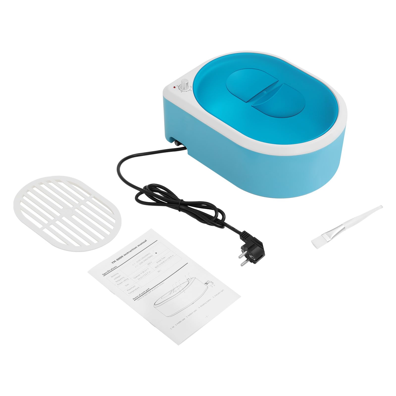 265 W, 2,4 l, paraffina, bagno di paraffina, scalda bagno di paraffina, per mani e piedi, temperatura regolabile da 55 a 70 °C, macchina da bagno con vaso interno in alluminio, paraffina elettrica