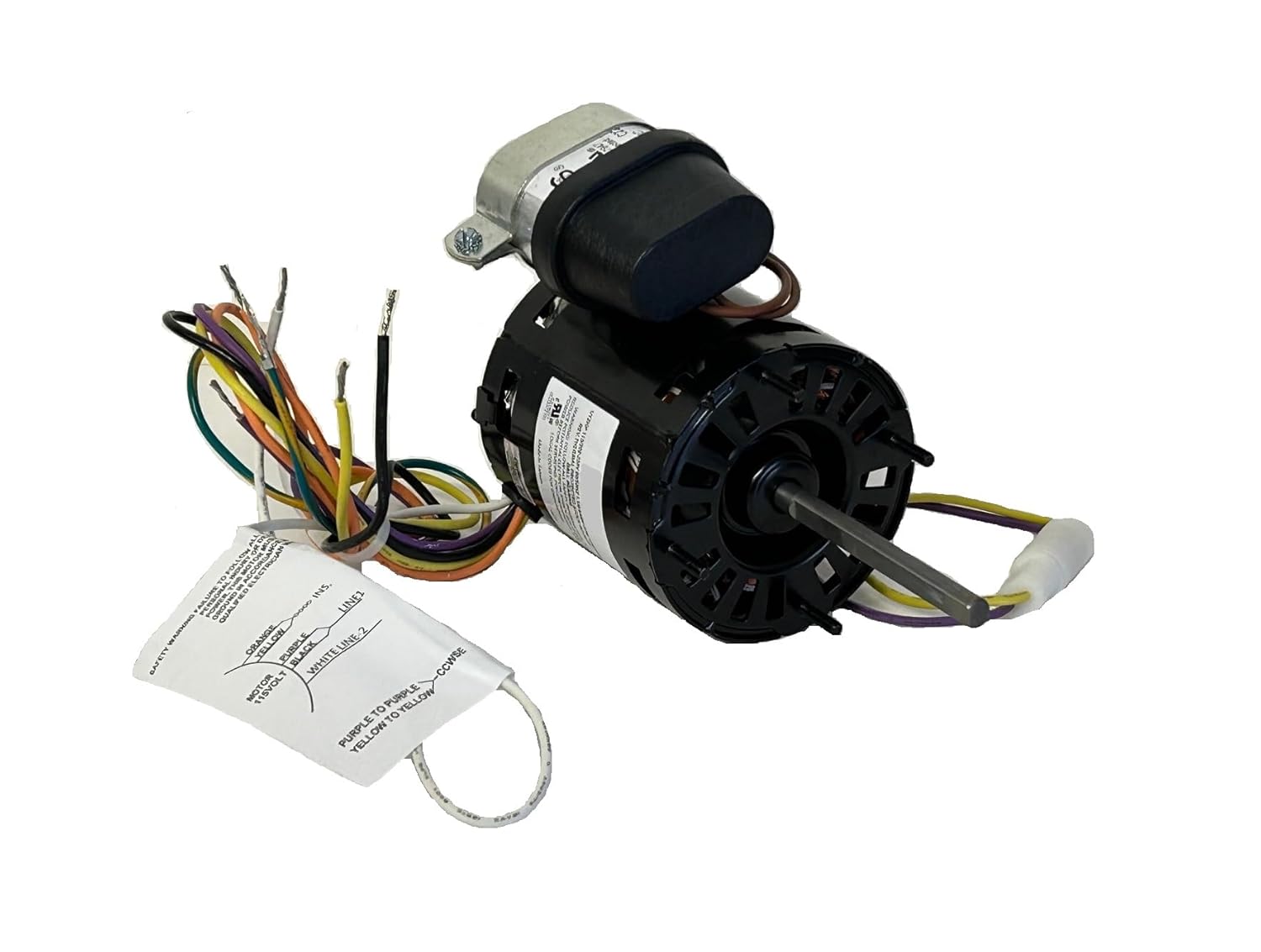 9721 D1127 Permanent Split Capacitor (PSC) Fan Motor Replacement 115V/230V 1/12 HP 1550/1400 RPM