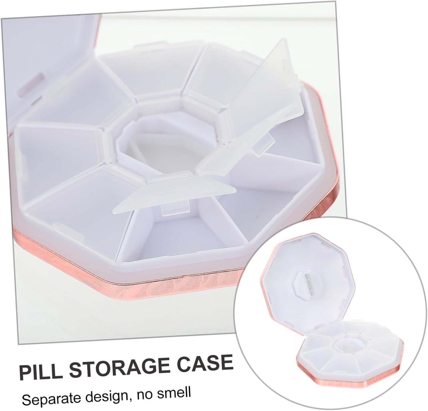 2pcs Travel Medicine Container Medicine Storage Pill Box Organizer Tablet Cutter and Healthcare Holder