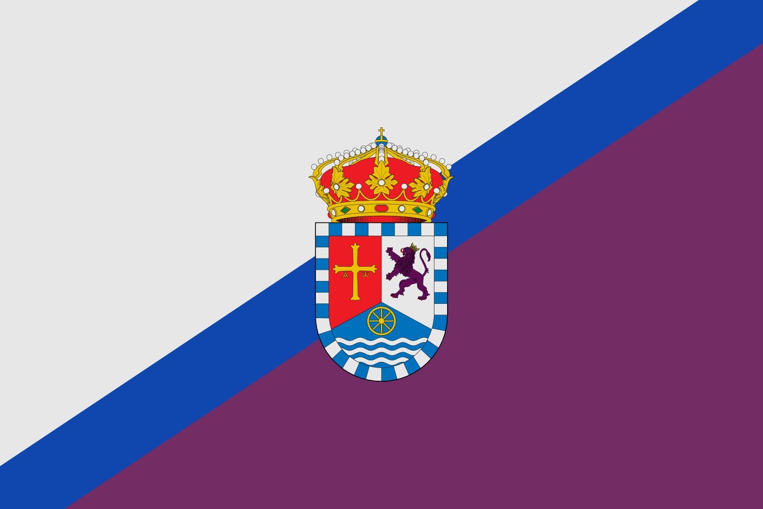 Drapeau de Gradefes Castilla y León grand format pour mât public et officiel