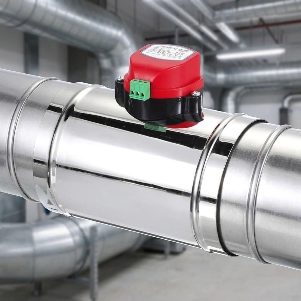 Elektrische Lüftungsklappe 201 Edelstahl AC24V HVAC(150mm outer diameter)