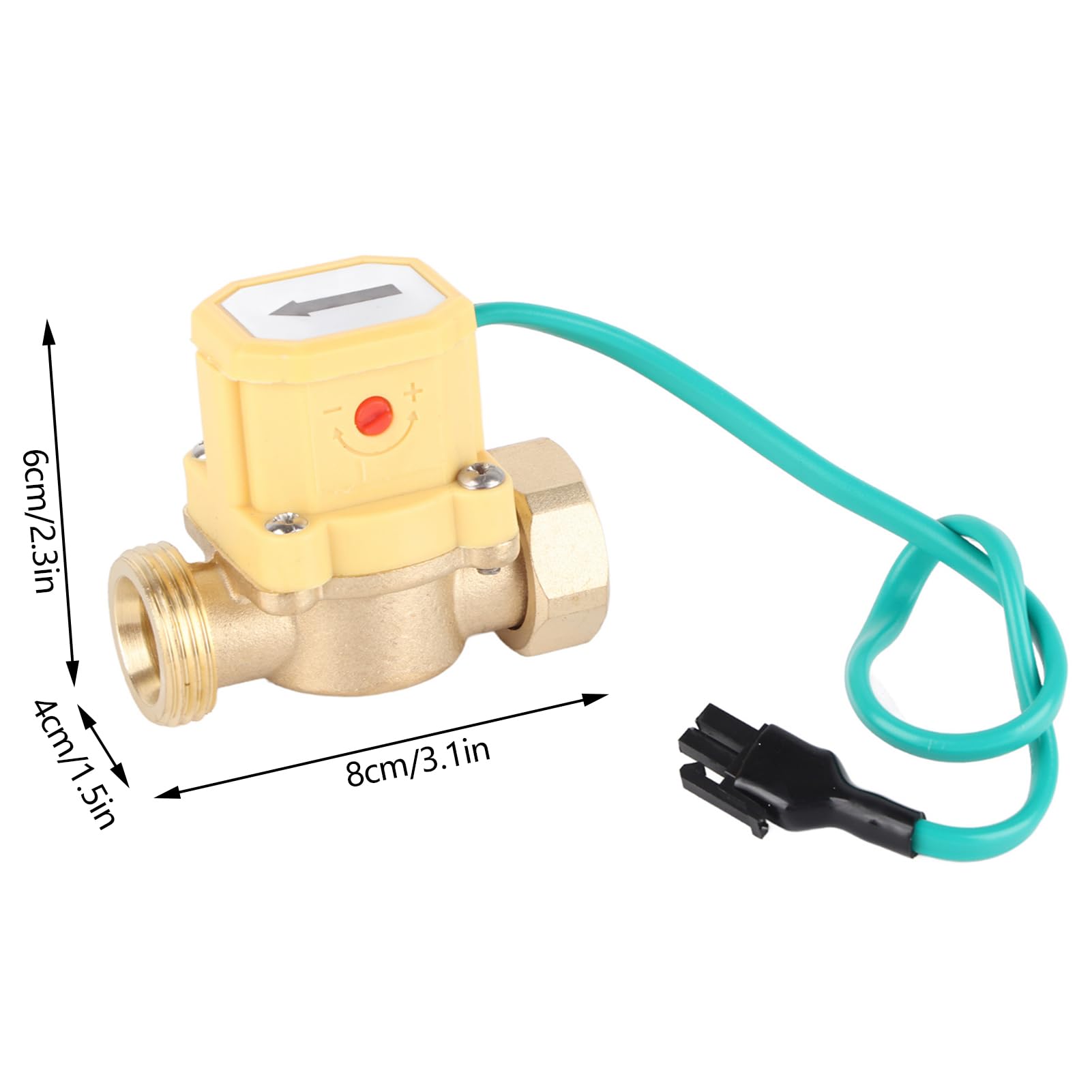 Flussostato Acqua G3/4 220V Sensore Flusso 1.5A in Rame per Doccia Scaldabagno Domestici Protezione Sicurezza