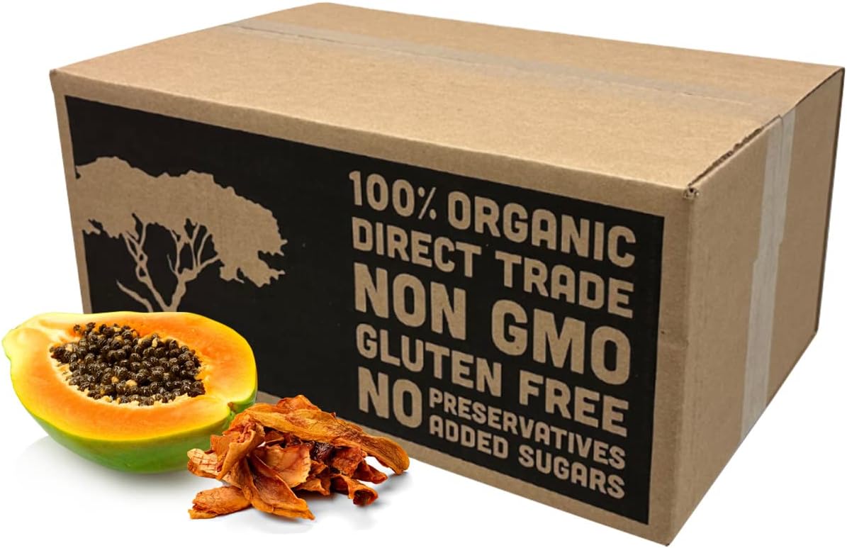 - Papaya Dried Fruit Snacks | Organic Dried Papaya Slices | Gluten Free Healthy Snacks for Kids and Adults | No Sugar Added, Vegan, Non GMO, Direct Trade | Bulk 10 Pounds